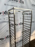 Стеллаж кондитерский шпилька, 14 уровней для GN 1/1 с колесами