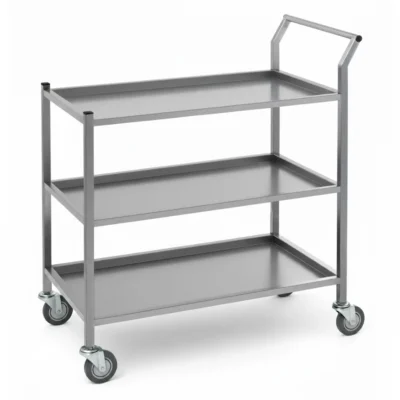 Візок сервірувальний з трьома полицями нержавіючий СТАЛЬ-КОВ